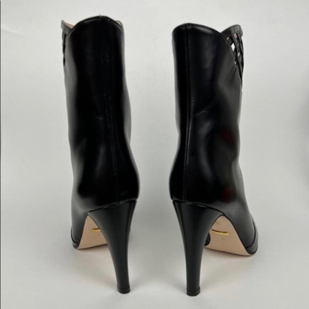 Black Gucci 2021 leather caged heeled damir lattice boots - Picture 5 of 7